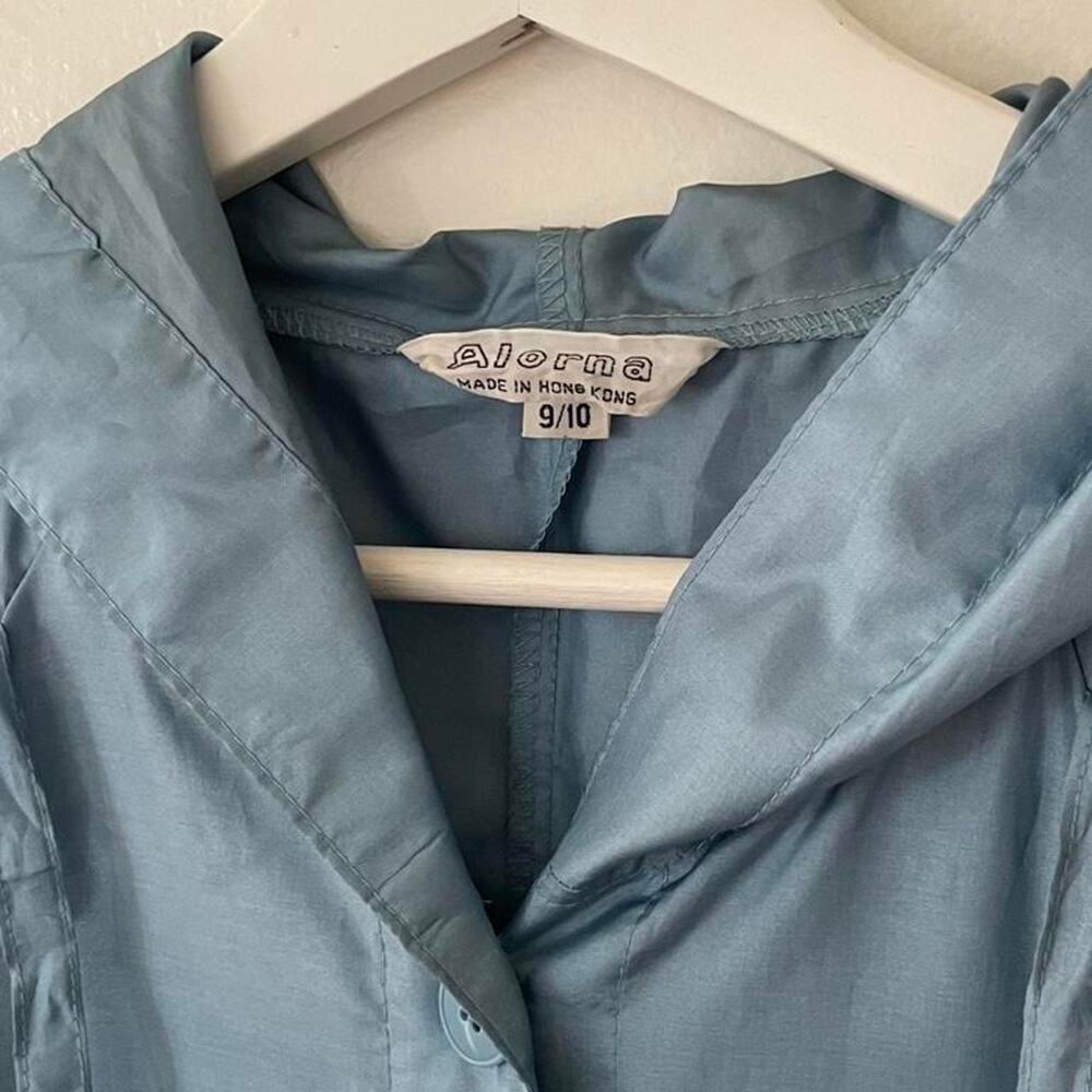 Vintage blue lightweight hooded jacket - Picture 5 of 8